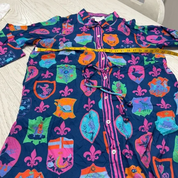 Gretchen Scott Designs Pink and Purple Buttoned Midi Sundress - Picture 6 of 9